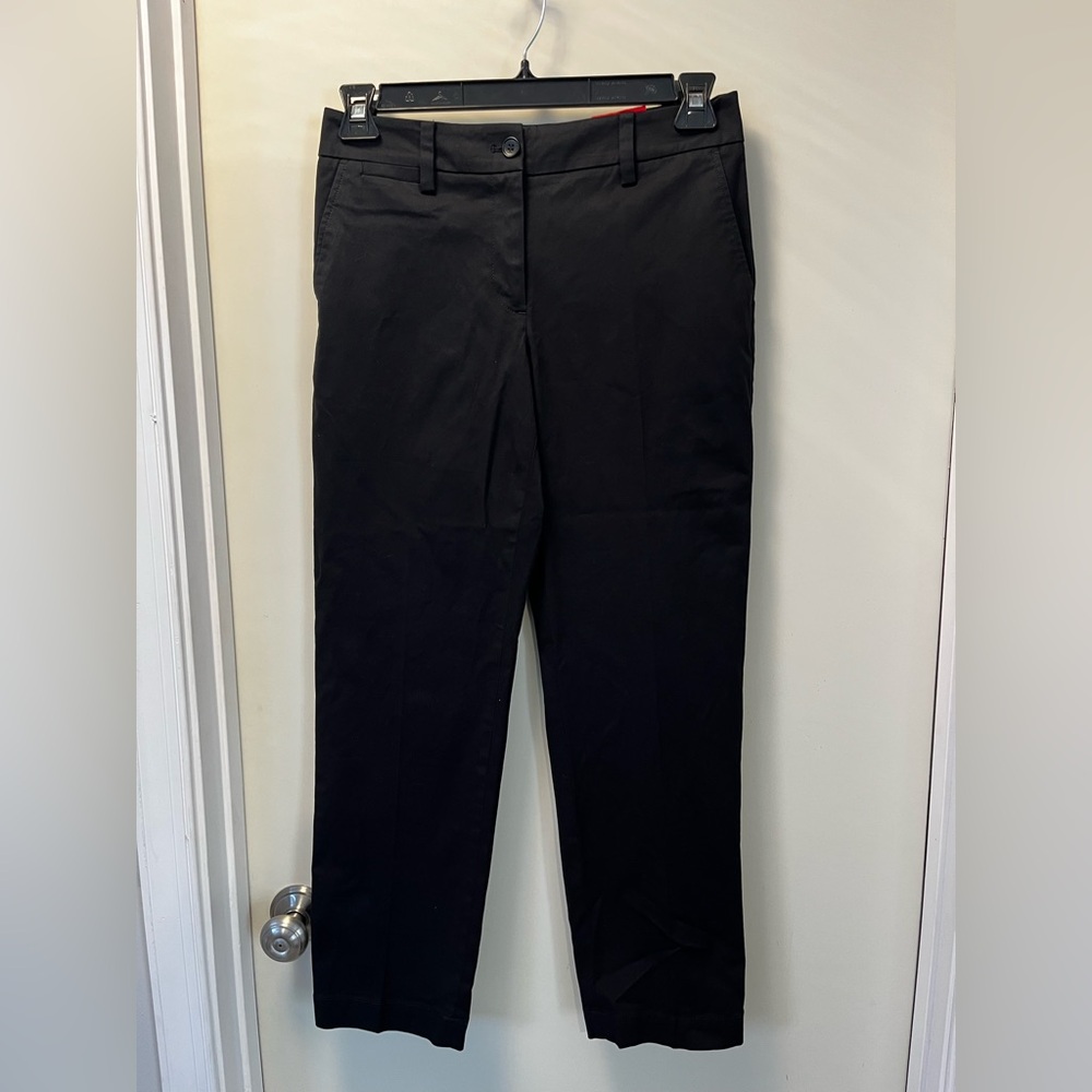 NWT Talbots black Perfect Chino Straight Leg Pants Size 6P Curvy